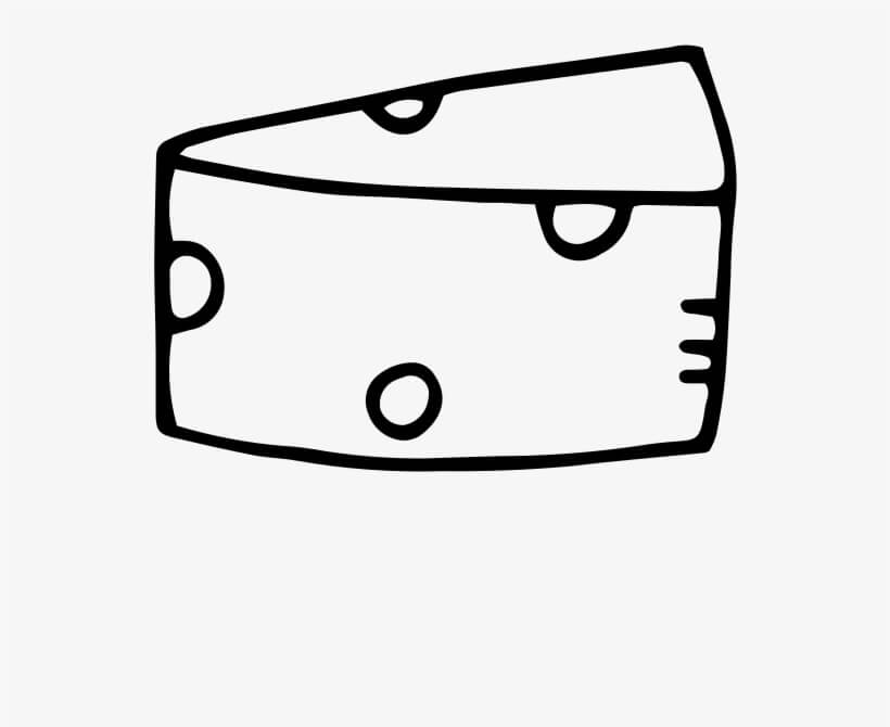 Desenho de Queijo para Colorir Pdf Grátis e Pintar
