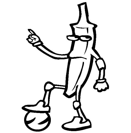 Desenho de Quiabo de Desenho Animado para Colorir e Pintar