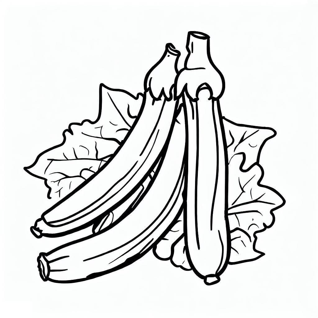 Desenho de Quiabo Imprimivel para Colorir e Pintar