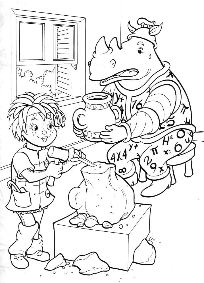 Desenho de Emília e Quindim para Colorir e Pintar