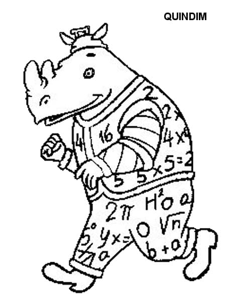 Desenho de Quindim Correndo para Colorir e Pintar