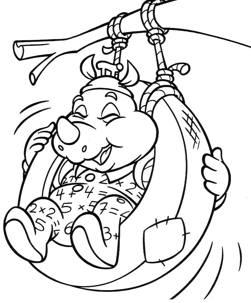 Desenho de Quindim Feliz para Colorir e Pintar