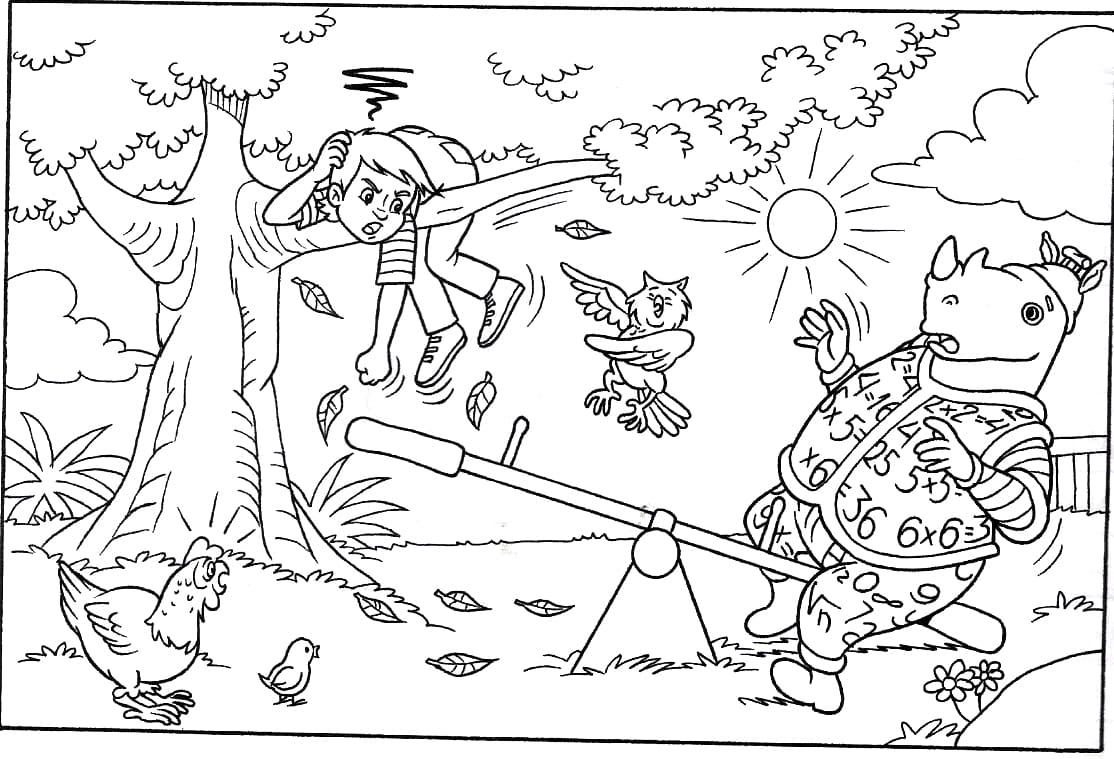 Desenho Pedrinho e Quindim para Colorir e Pintar