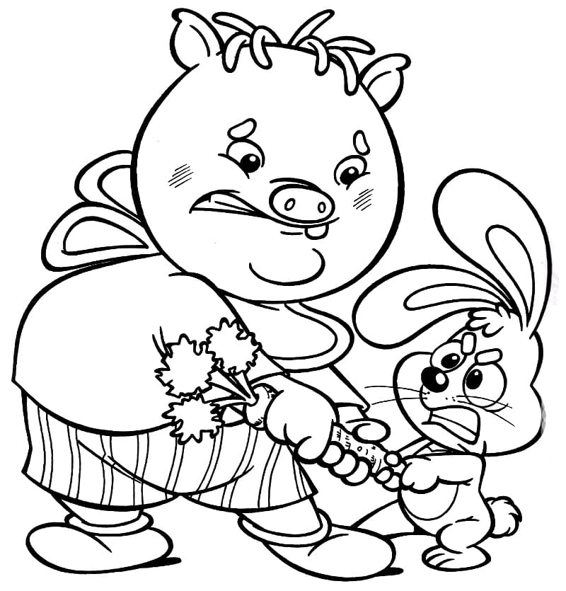 Desenho de Rabico Sítio do Picapau Amarelo Grátis para Colorir e Pintar