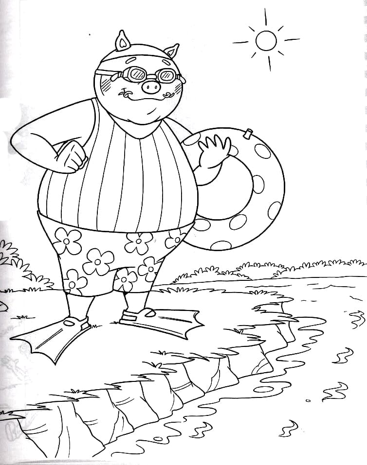 Desenho de Rabico Sítio do Picapau Amarelo para Imprimir Pdf Grátis e Pintar