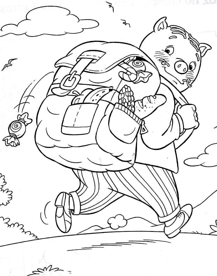 Desenho de Rabico Sítio do Picapau Amarelo Pdf para Colorir Grátis e Pintar