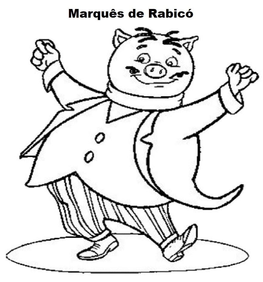 Desenho Marques de Rabico para Colorir e Pintar
