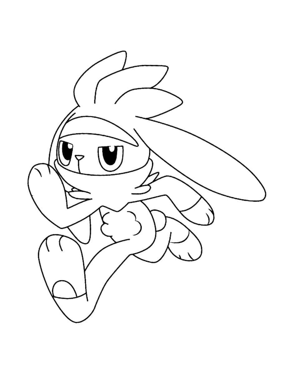 Desenho de Raboot Pokemon para Colorir e Pintar