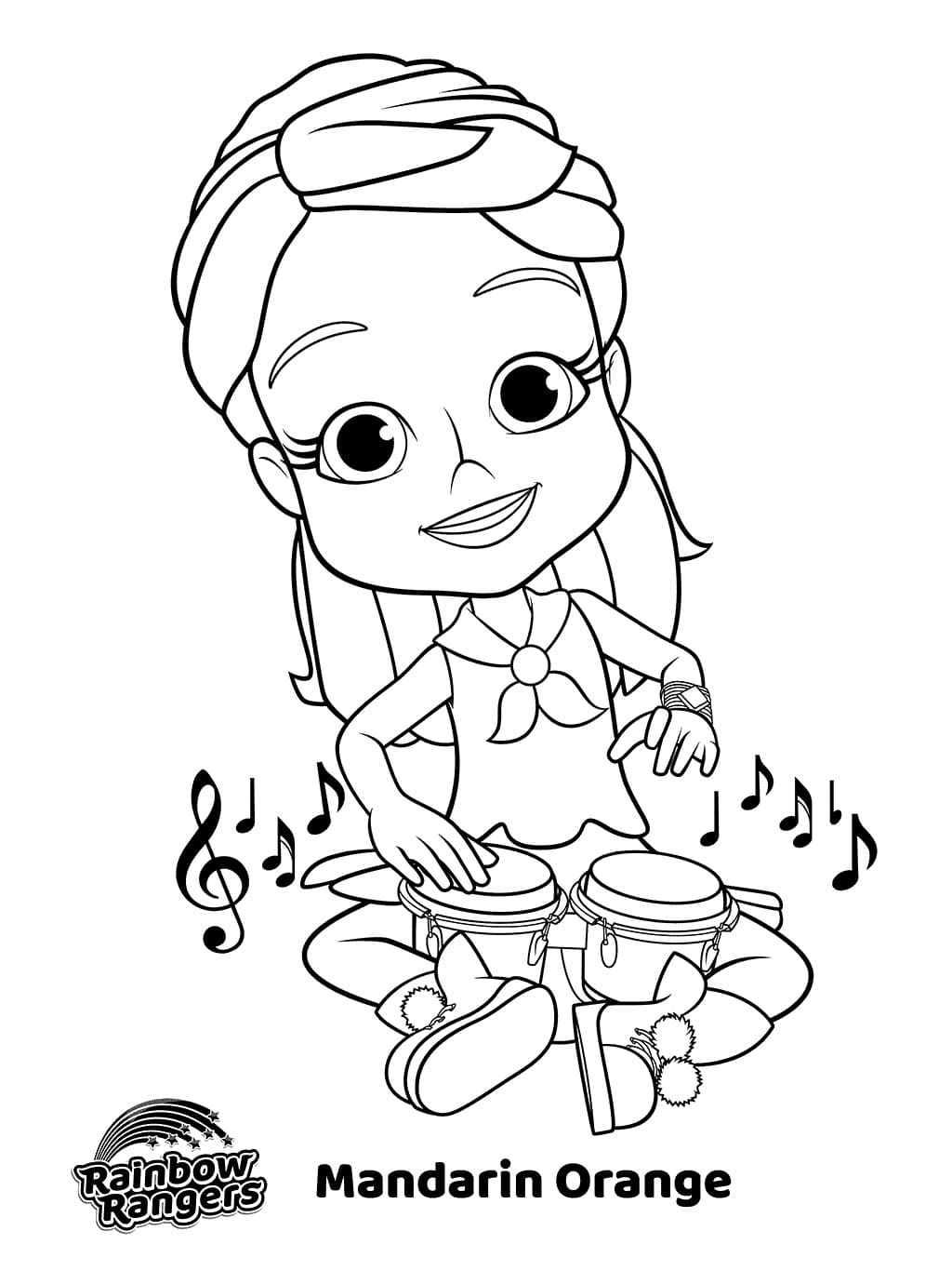Desenho de Mandarin Orange de Rainbow Rangers para Colorir e Pintar
