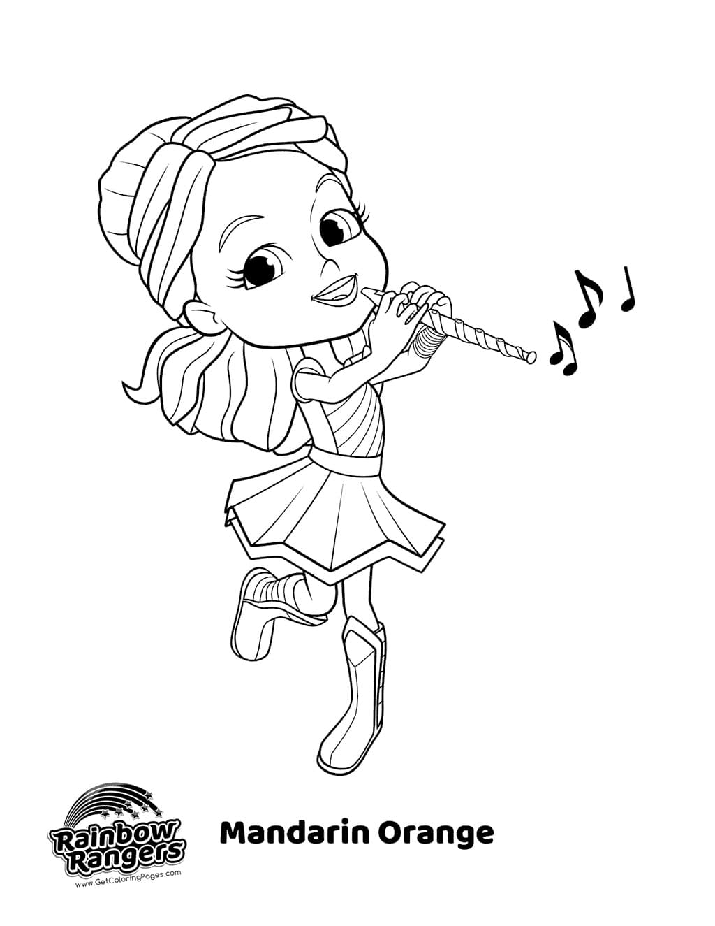 Desenho de Mandarin Orange para Colorir e Pintar