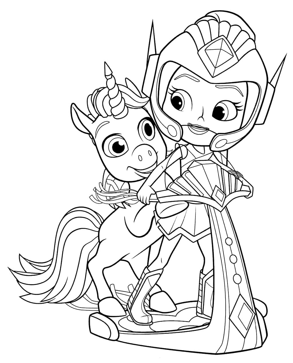 Desenho em Pdf de Rainbow Rangers para Colorir e Pintar