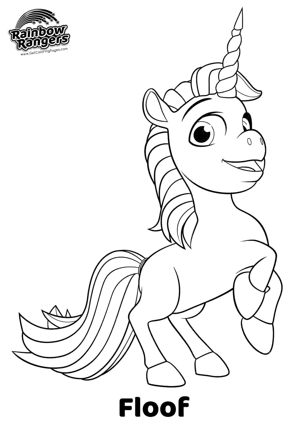 Desenho Floof Rainbow Rangers para Colorir e Pintar