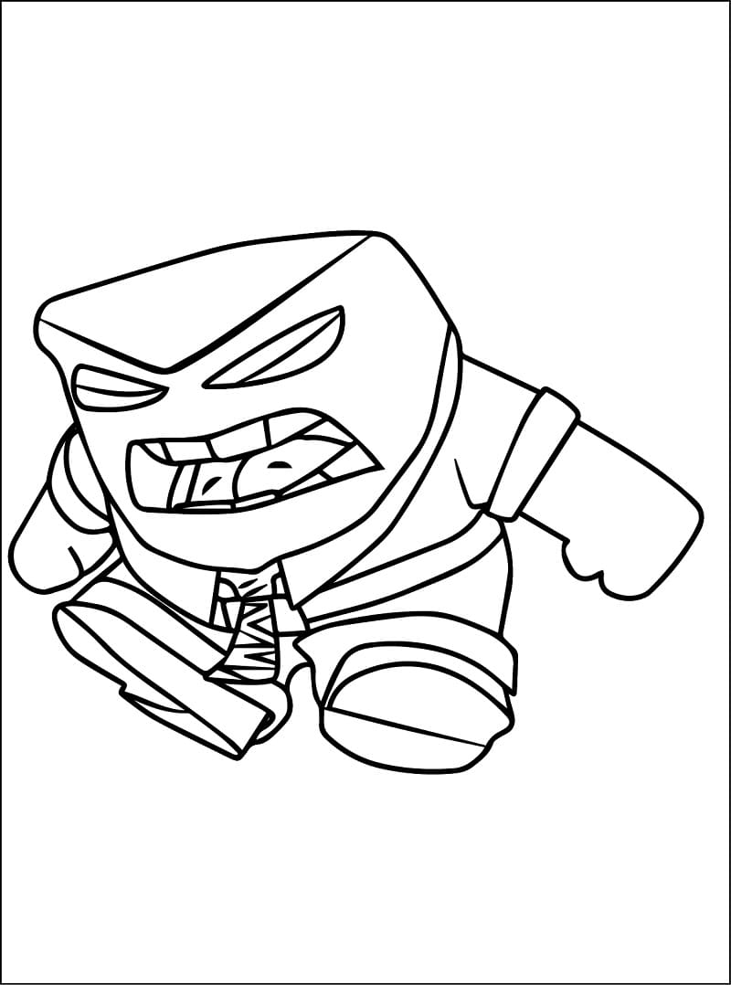 Desenho de Imagem de Raiva para Colorir e Pintar