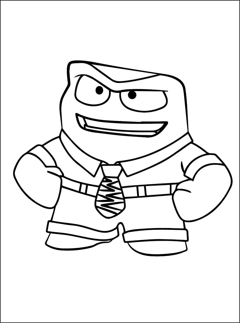 Desenho de Pintura de Raiva para Colorir e Pintar