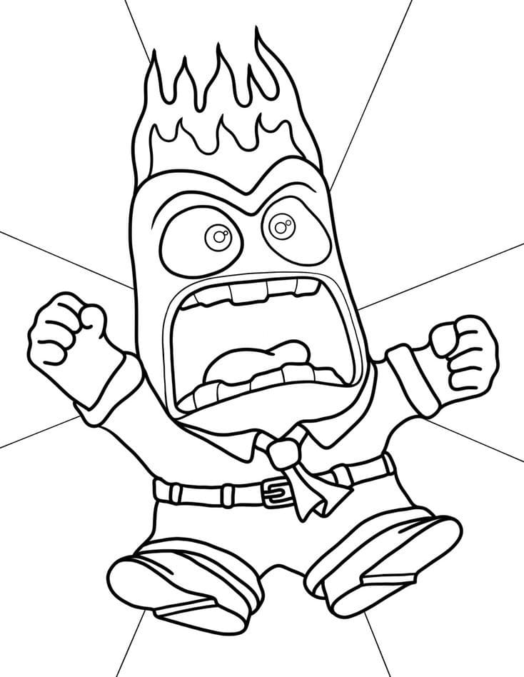 Desenho de Raiva Imprimivel Grátis para Crianças para Colorir e Pintar