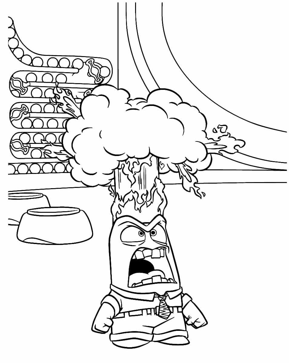 Desenho de Raiva Imprimivel Grátis para Colorir e Pintar