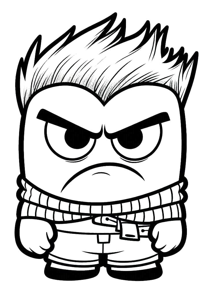 Desenho de Raiva para Crianças de 2 Anos para Colorir e Pintar