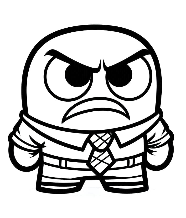 Desenho de Raiva para Crianças de 4 Anos para Colorir e Pintar