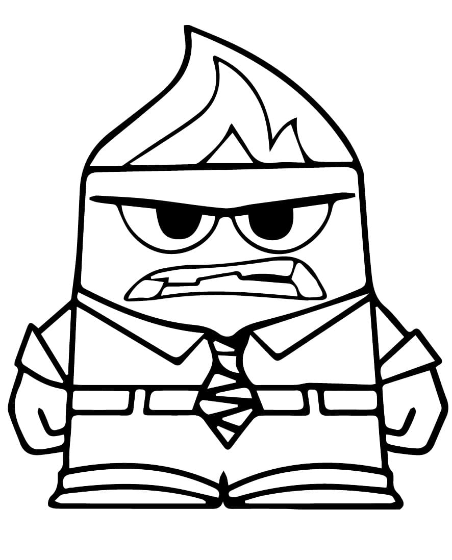 Desenho de Raiva para Crianças de 5 Anos para Colorir e Pintar