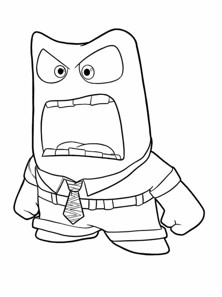 Desenho de Raiva para Colorir e Pintar