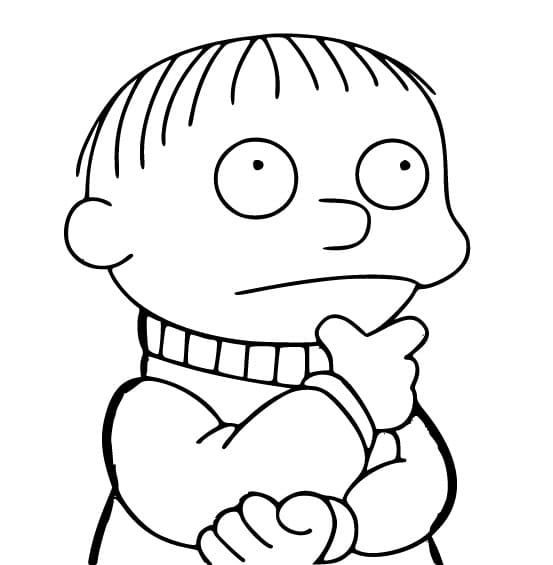 Desenho de Ralph Wiggum dos Simpsons Download para Colorir e Pintar