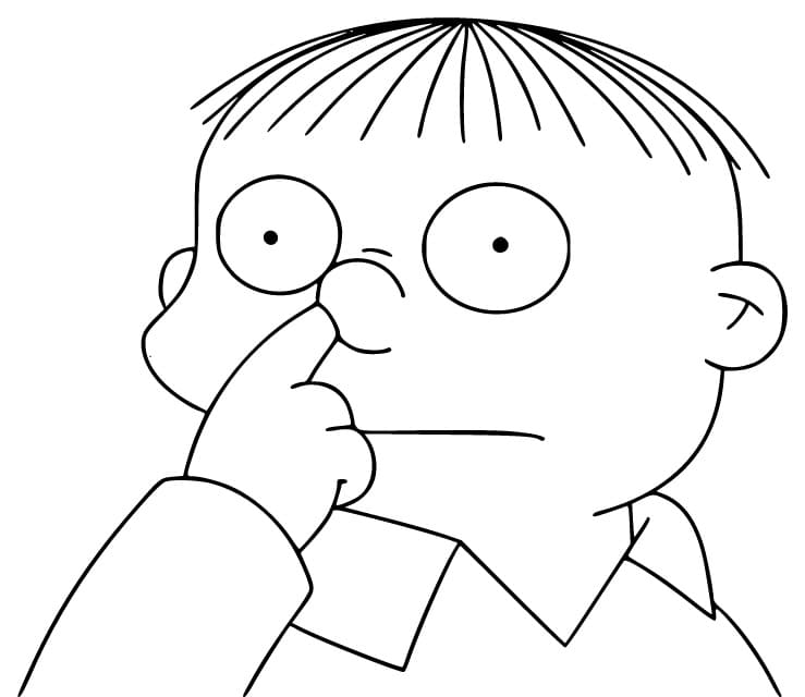 Desenho de Ralph Wiggum dos Simpsons Download para Imprimir e Colorir e Pintar