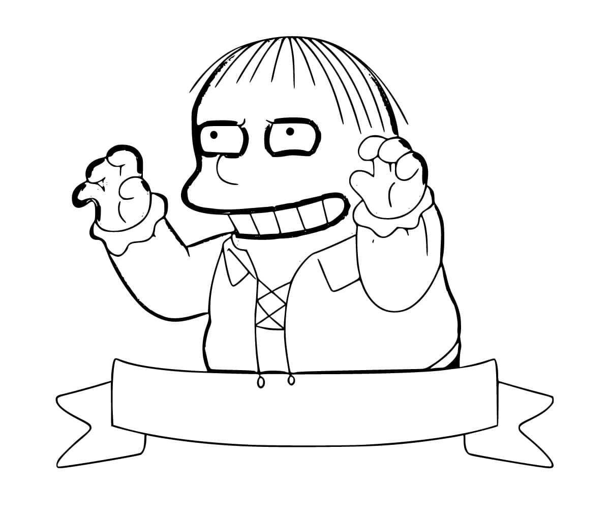 Desenho de Ralph Wiggum dos Simpsons Grátis para Imprimir e Colorir e Pintar