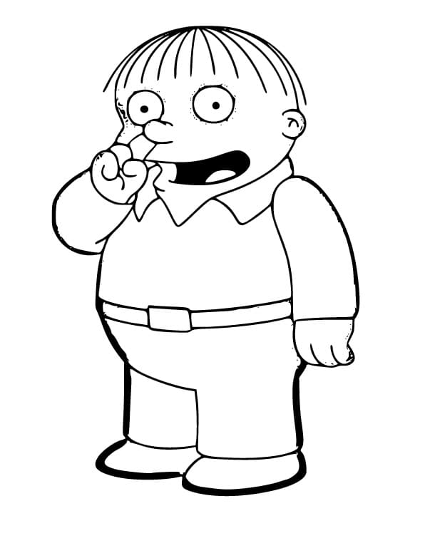 Desenho de Ralph Wiggum dos Simpsons para Colorir Download e Pintar