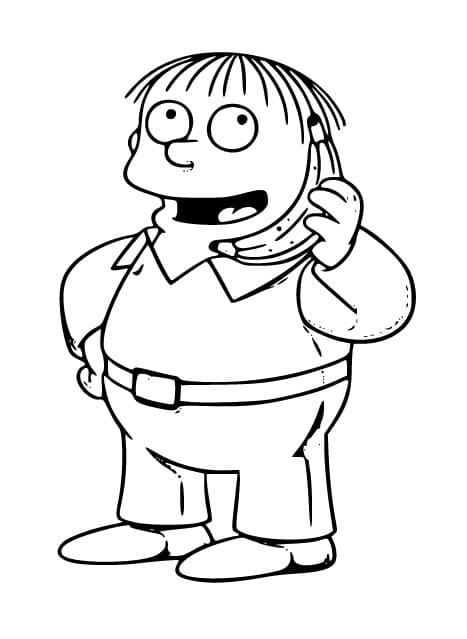 Desenho de Ralph Wiggum dos Simpsons para Pintar Imprimivel