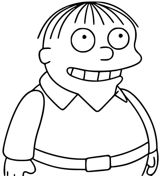 Desenho de Ralph Wiggum dos Simpsons Pdf para Colorir e Pintar