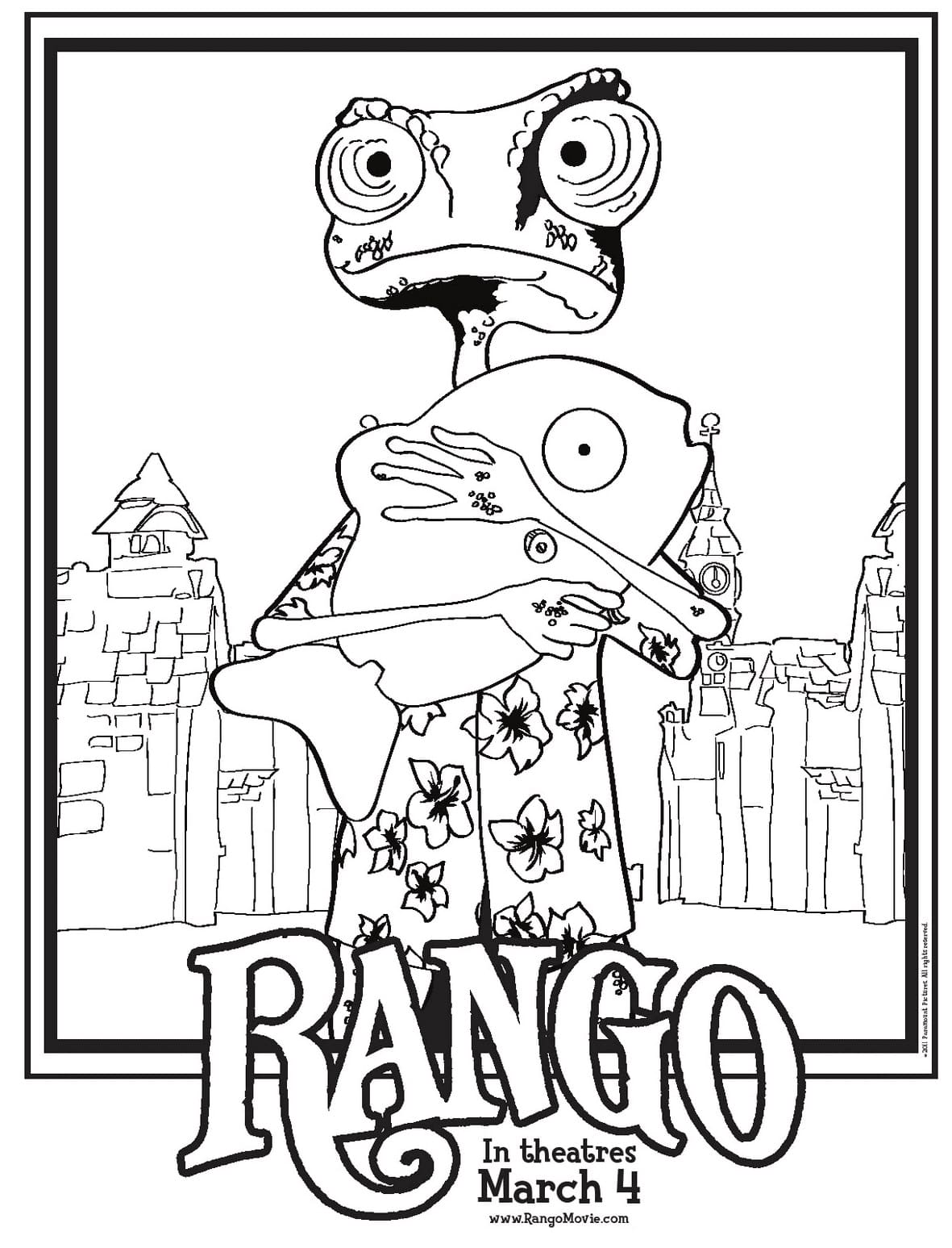 Desenho de Rango Pdf para Imprimir e Colorir e Pintar