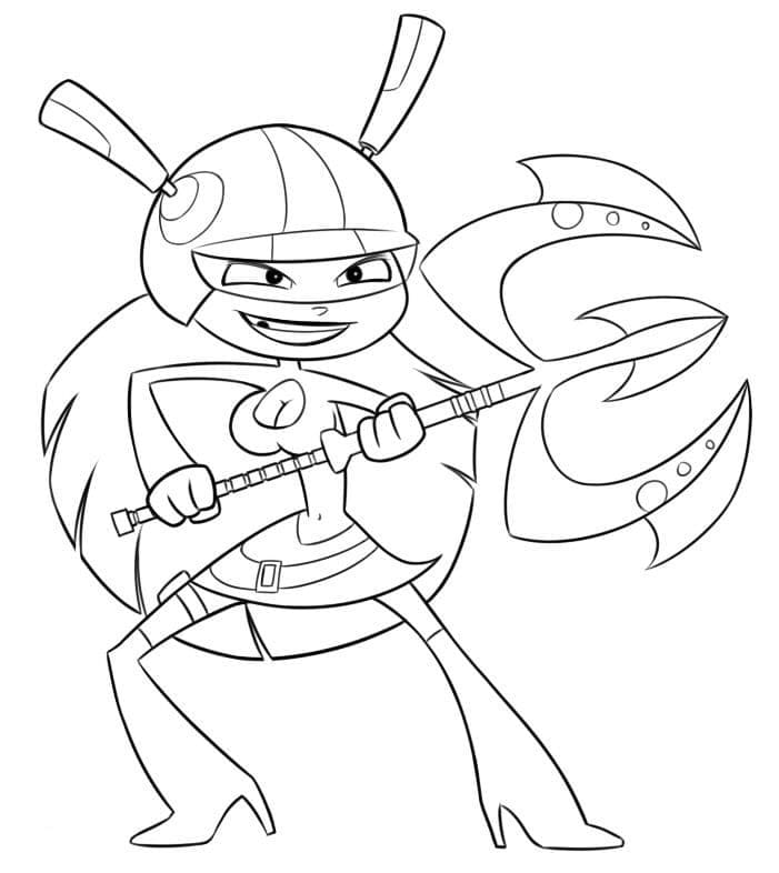 Desenho da Bárbara de Rayman para Colorir e Pintar