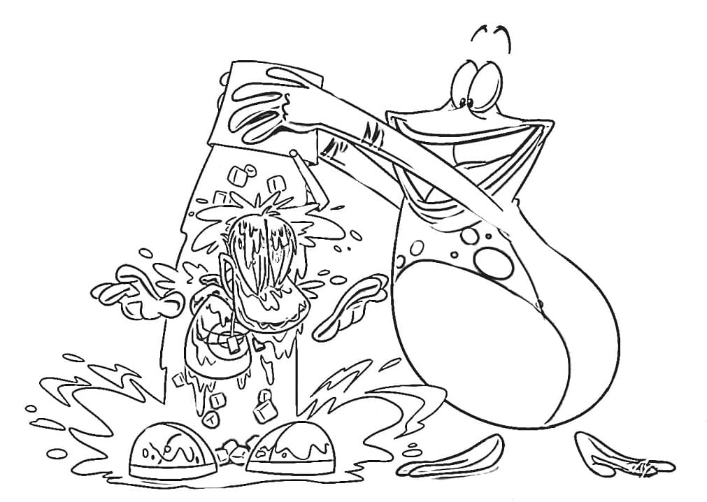Desenho de Globox e Rayman para Colorir e Pintar