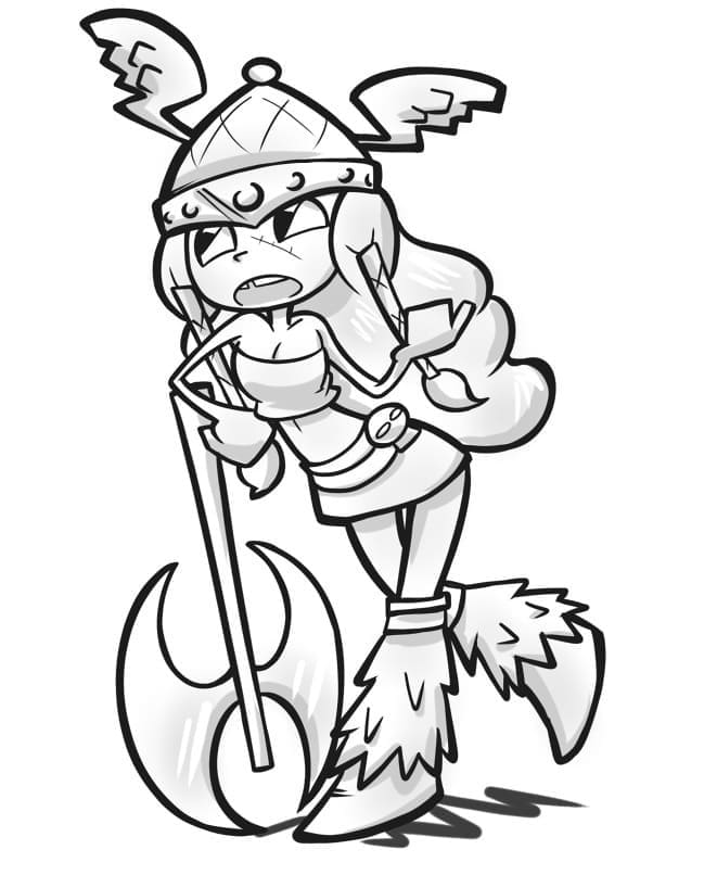 Desenho Pdf da Bárbara de Rayman para Colorir e Pintar