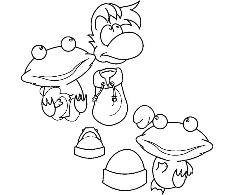 Desenho Rayman 12 para Colorir e Pintar