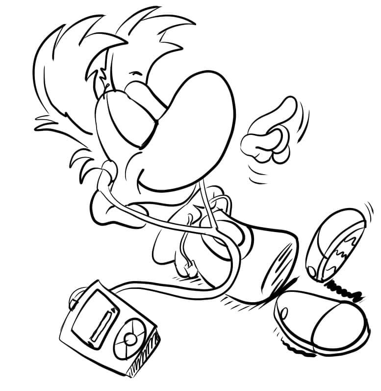 Desenho Rayman 2 para Colorir e Pintar