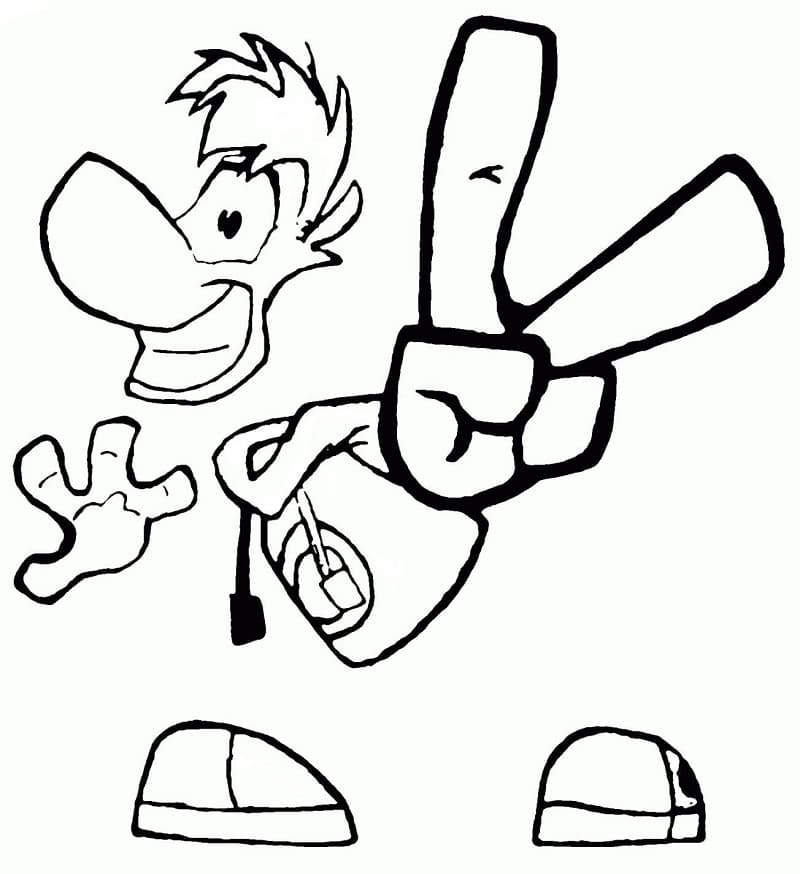 Desenho Rayman 4 para Colorir e Pintar