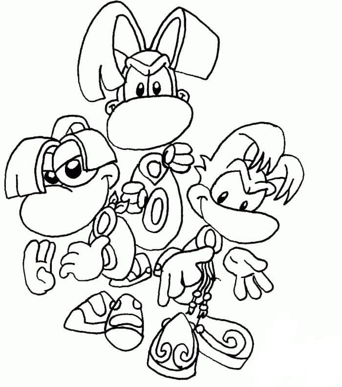 Desenho Rayman 5 para Colorir e Pintar