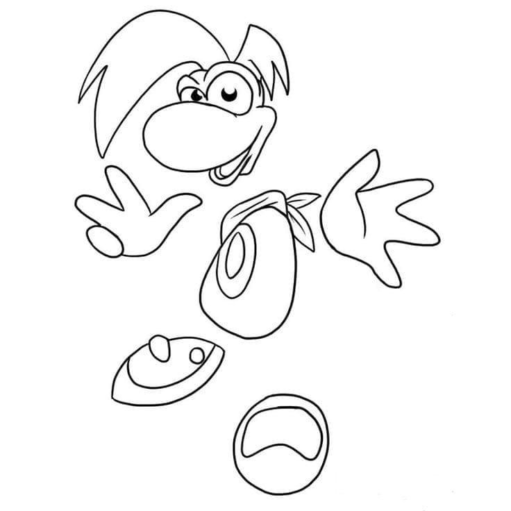 Desenho Rayman 6 para Colorir e Pintar