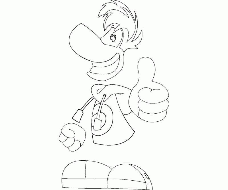 Desenho Rayman 7 para Colorir e Pintar