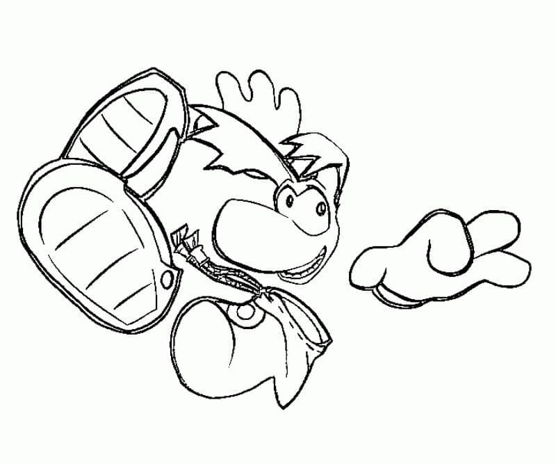Desenho Rayman 8 para Colorir e Pintar