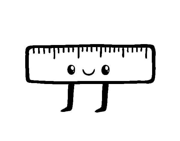 Desenho de Régua Adorável para Colorir e Pintar