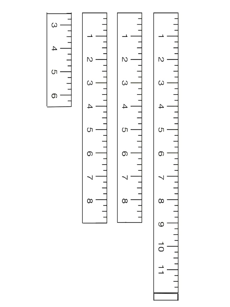 Desenho de Réguas para Colorir e Pintar