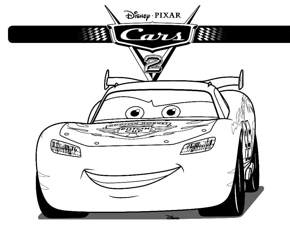 Desenhos de Relâmpago Mcqueen Imprimivel para Colorir e Pintar