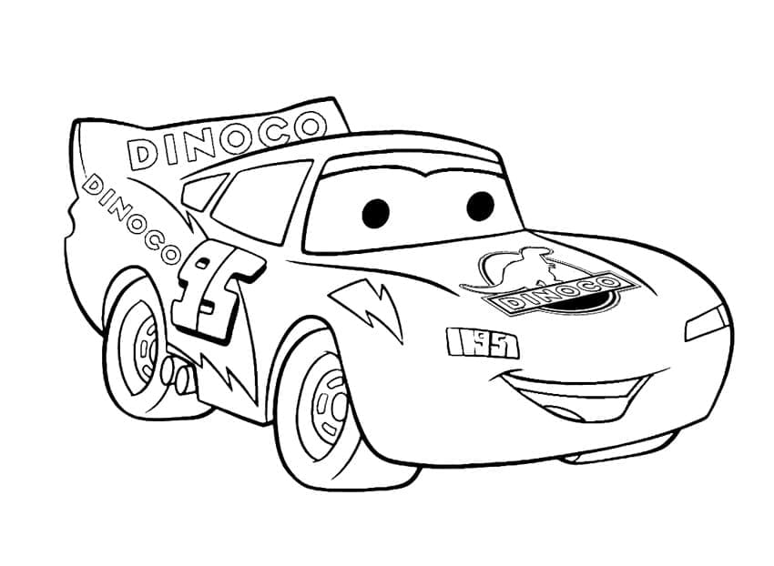 Desenhos de Relâmpago Mcqueen Muito Alegre para Colorir e Pintar