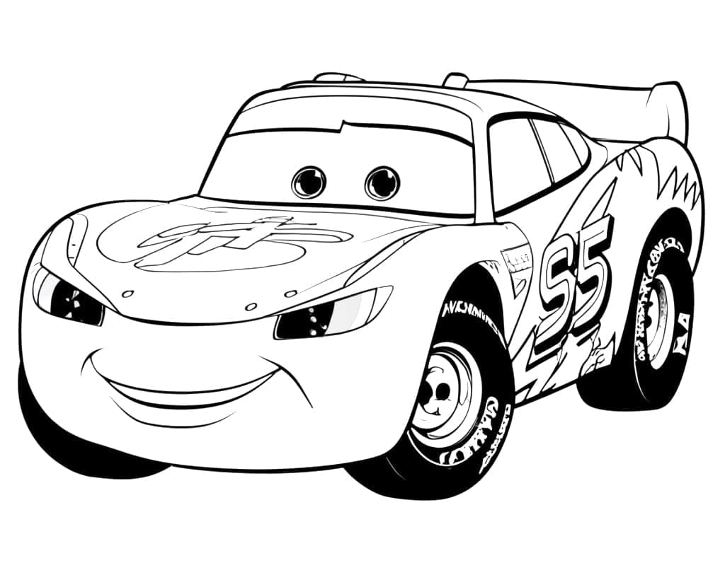 Desenhos de Relâmpago Mcqueen para Crianças de 1 Ano para Colorir e Pintar