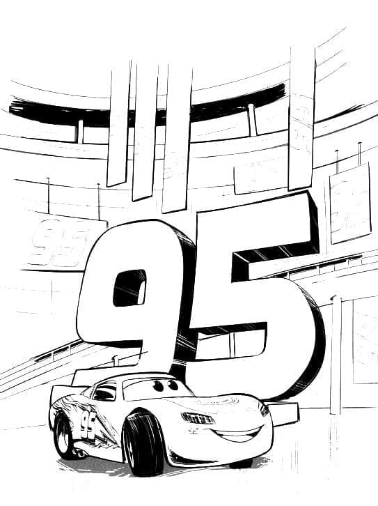 Desenhos de Relâmpago Mcqueen para Crianças de 3 Ano para Colorir e Pintar