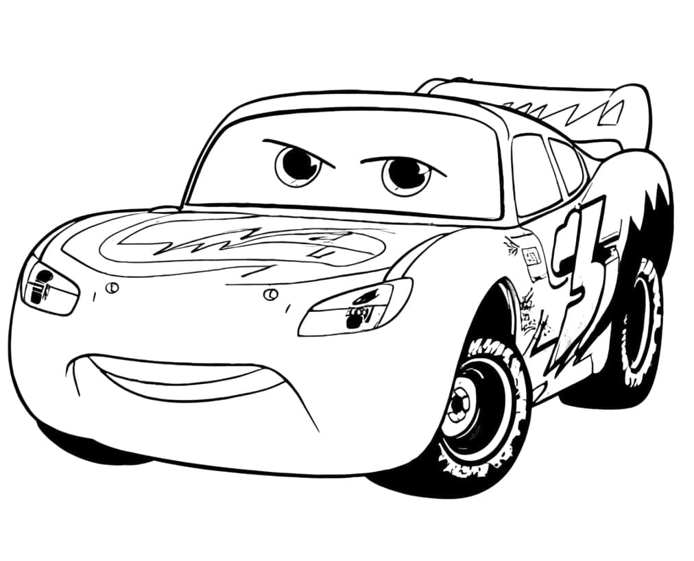 Desenhos de Relâmpago Mcqueen para Crianças de 4 Ano para Colorir e Pintar