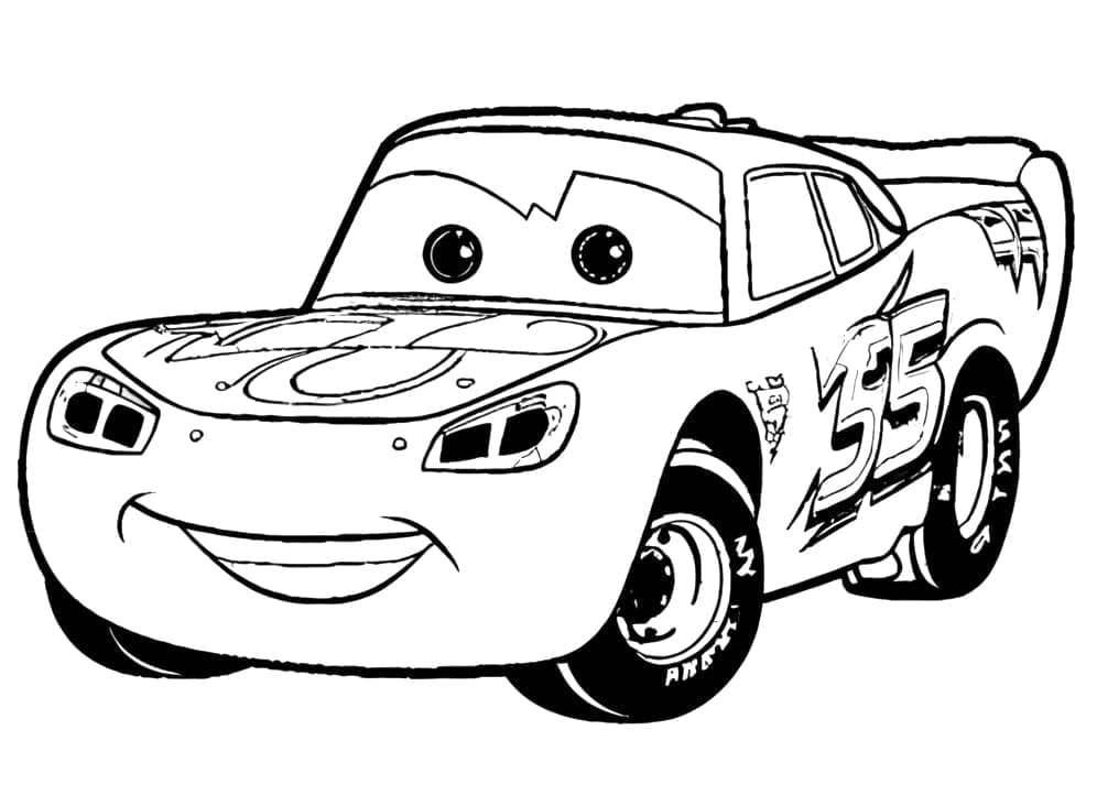 Desenhos de Relâmpago Mcqueen para Crianças de 6 Ano para Colorir e Pintar