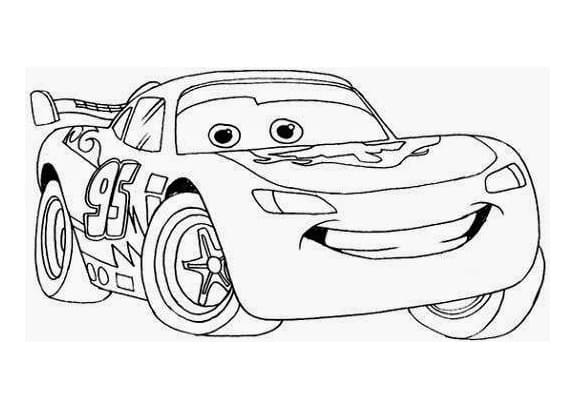 Desenho de Relâmpago Mcqueen Download para Imprimir e Colorir e Pintar